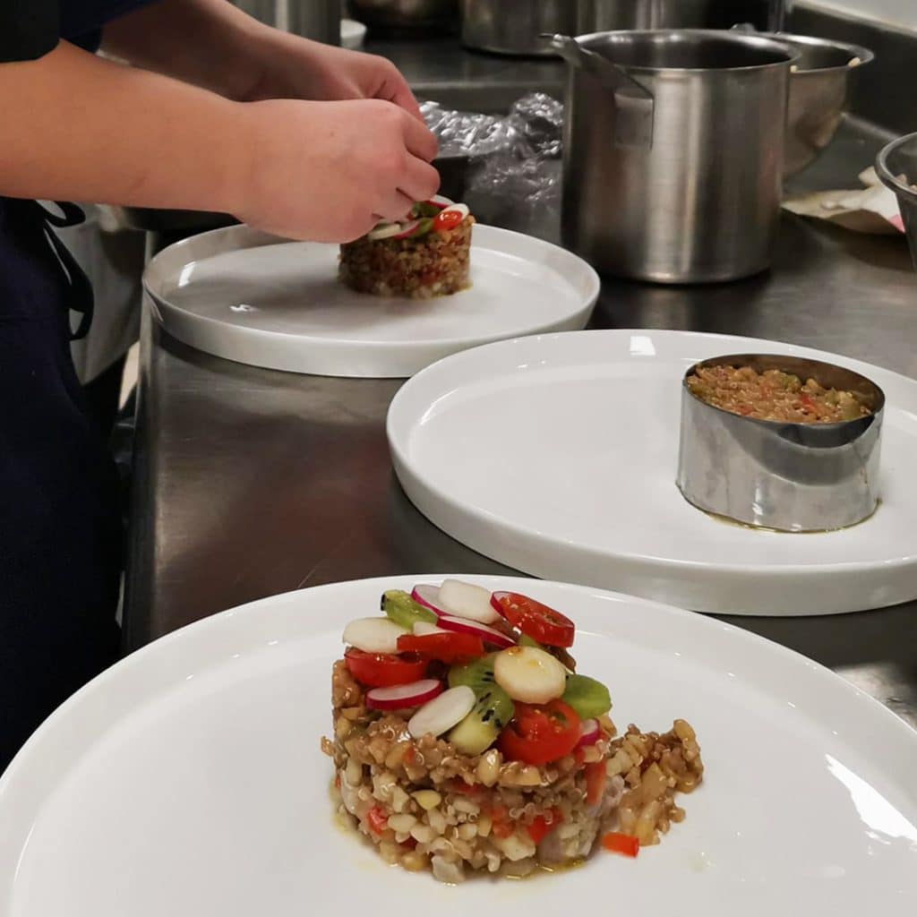 Assiette du restaurant pédagogique Saveurs et Savoirs à Cahors - Bonnes Tables du Lot